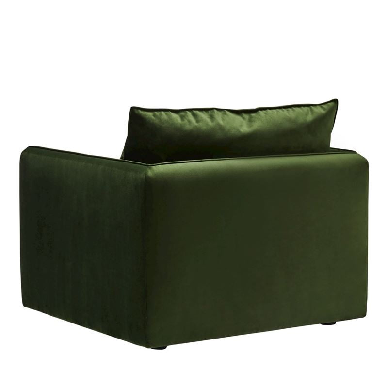 Atticus Forest Velvet Armchair