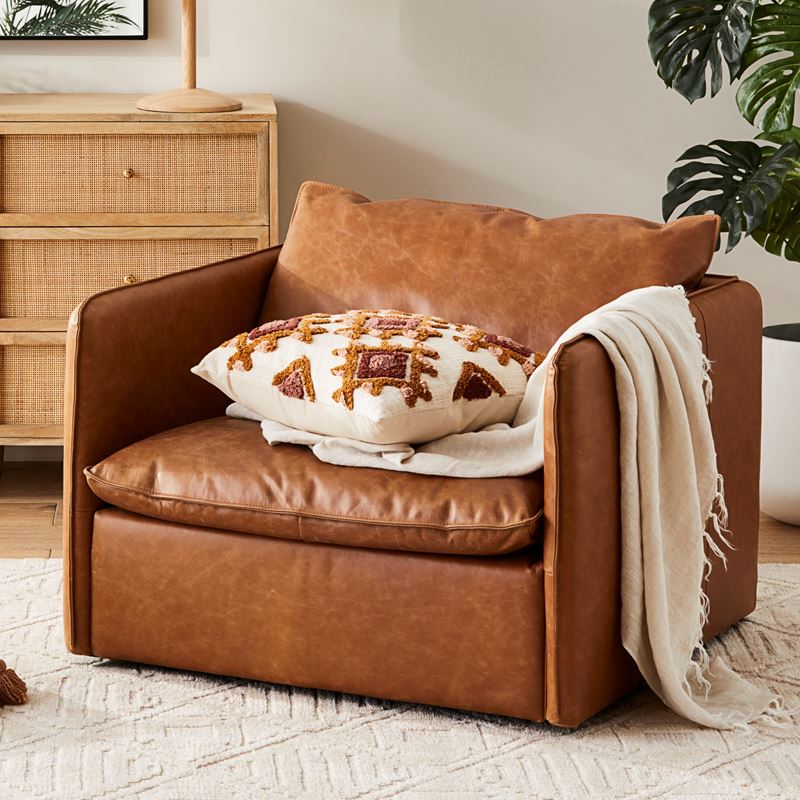 Atticus Tobacco Leather Armchair